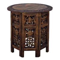 Mesa Decorativa Plegable Tup The Urban Port, Madera De Mango, 45 Cm