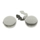 thumbnail image 4 of 2 Uds Ufflinks Para Hombres Camisas De Vestir Fiesta Puños Redondos Cubiertas De Botones Plata, 4 of 5