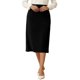 thumbnail image 1 of INSPIRE CHIC Falda Lápiz Elegante para Mujer con Cintura Alta y Abertura Trasera para Trabajo y Uso Casual L Negro, 1 of 6