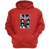 Genérico - Polerón Canguro The Beatles Rojo Talla M Unisex