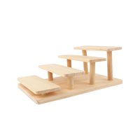 Magideal - Organizador De Almacenamiento Vertical De Exhibición, Soporte Para Cupcakes, Accesorios De , Estante De Madera, Estantes De Exhibición Para , 4 Llantas