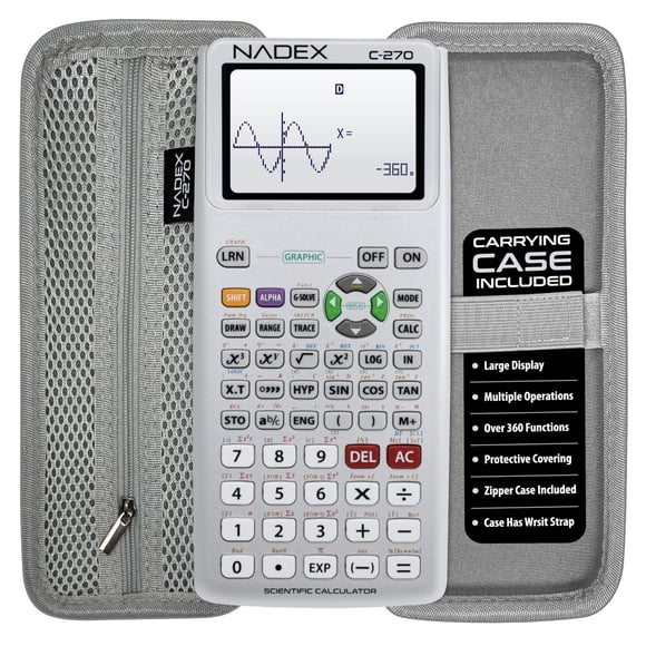 Calculadora científica Nadex C-270 con estuche de transporte