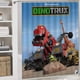 thumbnail image 5 of Dinotrux-theme 4-Piece Shower Curtain Set with Rugs, Waterproof Bathroom Decor Set Includes Bath Mat, U-Shaped Rug, Toilet Lid Cover and Curtain with Hooks, 5 of 6