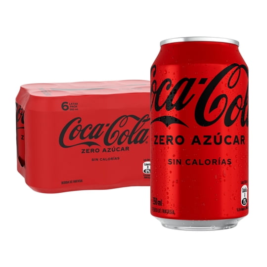 Bebida Sin Azúcar Pack Lata 6 Un Coca-Cola
