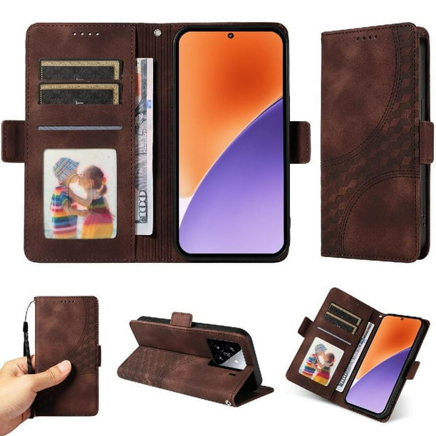 Carcasa FOXDOCK Xiaomi 15 de cuero PU, diseño acolchado clásico, protección contra caídas y rayones