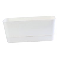 Magideal - Caja De Ventanas Sembradora Rectángulo Flower Pot Verduras Multifuncionales Contenedor De Cultivo De Cultivo Platillo Adjunto Para Alféizar De Jardín Blanco