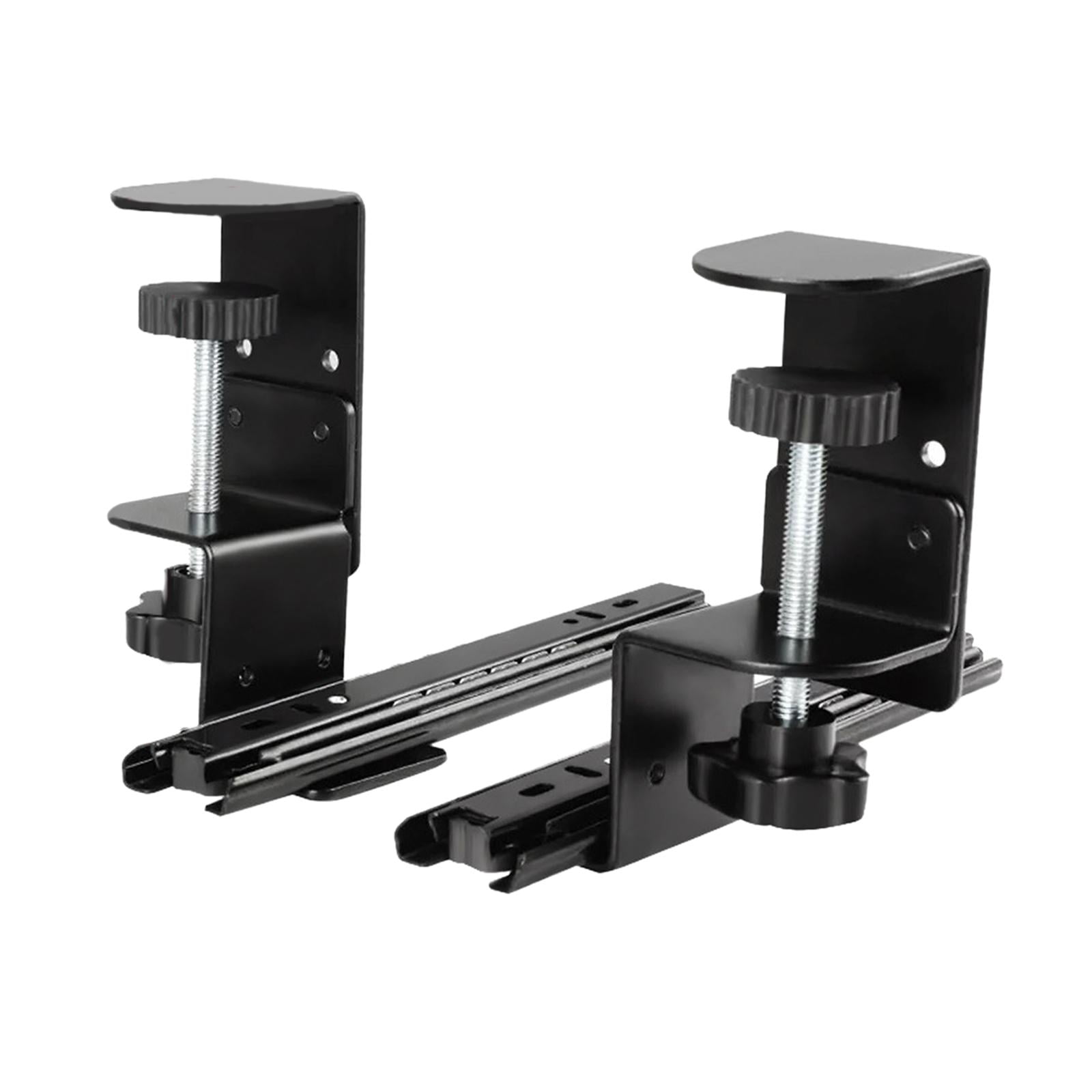 Magideal - Abrazadera Para Teclado, Juego De Rieles, Soporte De Extensión, Montaje Fácil Debajo Del Escritorio, Deslizadores De Servicio Pesado De Metal, Cajón D Riel Ajustable