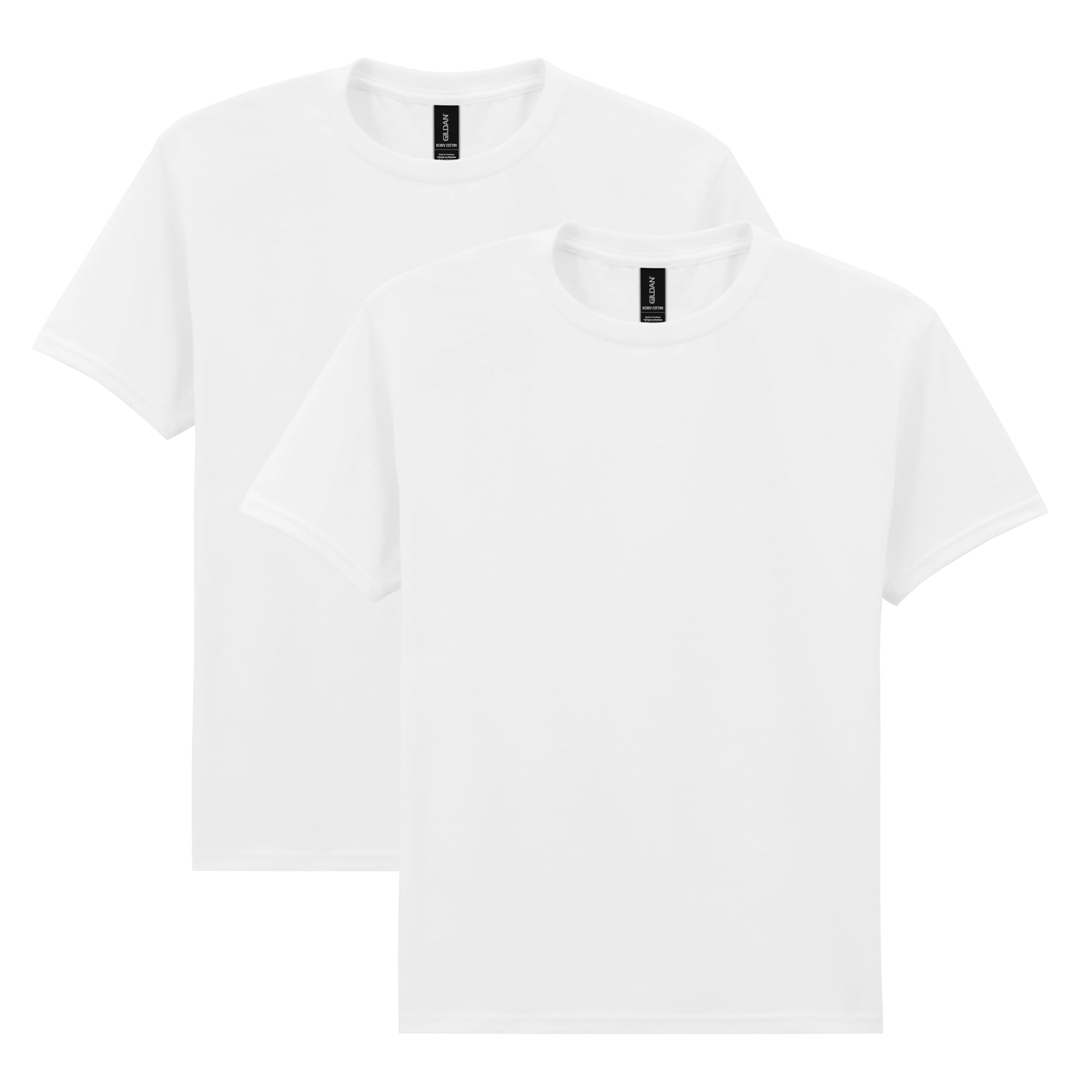 Camiseta Gildan Youth Heavy Cotton G5000b, Paquete De 2, Color Blanco, Talla Xl