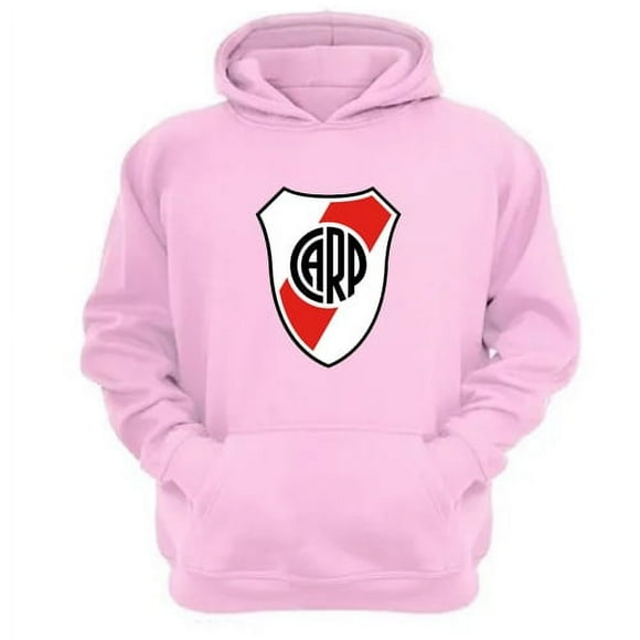 Polerón Canguro River Plate Rosa Talla S Unisex