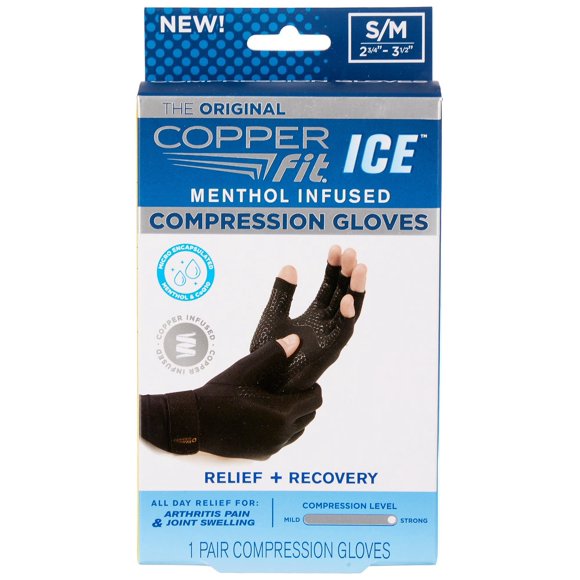 Guantes de compresión Copper Fit ICE con infusión de mentol