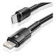 thumbnail image 1 of Cable USB-C para iphone 2m acero conector 8 pines Negro, 1 of 3
