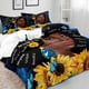 thumbnail image 3 of 3PCS Sexy Black Girl Duvet Cover Queen Set Pink Bag High Heels Get Naked Inspirational Quotes African American Bedding Set, 3 of 5