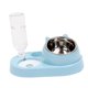 thumbnail image 2 of Comedero Para Perros Tazones Dobles Acero Inoxidable Cachorro Mascota Gato Tazones Comida Agua Azul, 2 of 5
