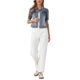 thumbnail image 2 of INSPIRE CHIC Chaqueta de Mezclilla para Mujer de Regreso a Clases con Mangas Cortas Abullonadas y Cuello Vuelto Chaqueta de Jean Gris Azul L, 2 of 6