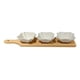 thumbnail image 1 of Juego 3 Soporte Snacks Base Bambú Salsas Aperitivos Jhn, 1 of 3
