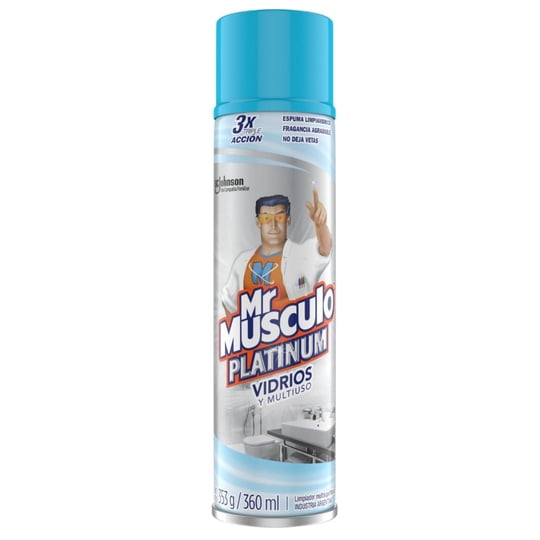 Limpia Vidrios Aerosol 360 ml Mr. Musculo