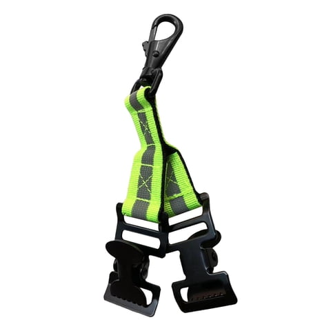 Ioensy - Bombero Guante Correa Bombero Turnout Gear Guantes Soporte Reflectante 2 Clips Verde