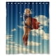 thumbnail image 1 of Cortina de ducha de Superman, juego de cortina de baño con ganchos, tamaño 60 x 72 pulgadas, 1 of 3