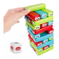 Fliperex - Juego De Mesa Torre De Equilibrio De Colores Caras Niños