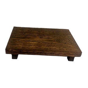 Magideal - Dispensador De Jabón Con Soporte De Madera, Soporte Único Para Decorar, Moderno, Rectangular, Bandeja Para Jabón Para Encimera, Jarrón, Estilo Rústico