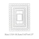 thumbnail image 2 of Moldes De Corte Marco Rectangular De Metal 7 Piezas set Con Borde Ondulado, 2 of 8