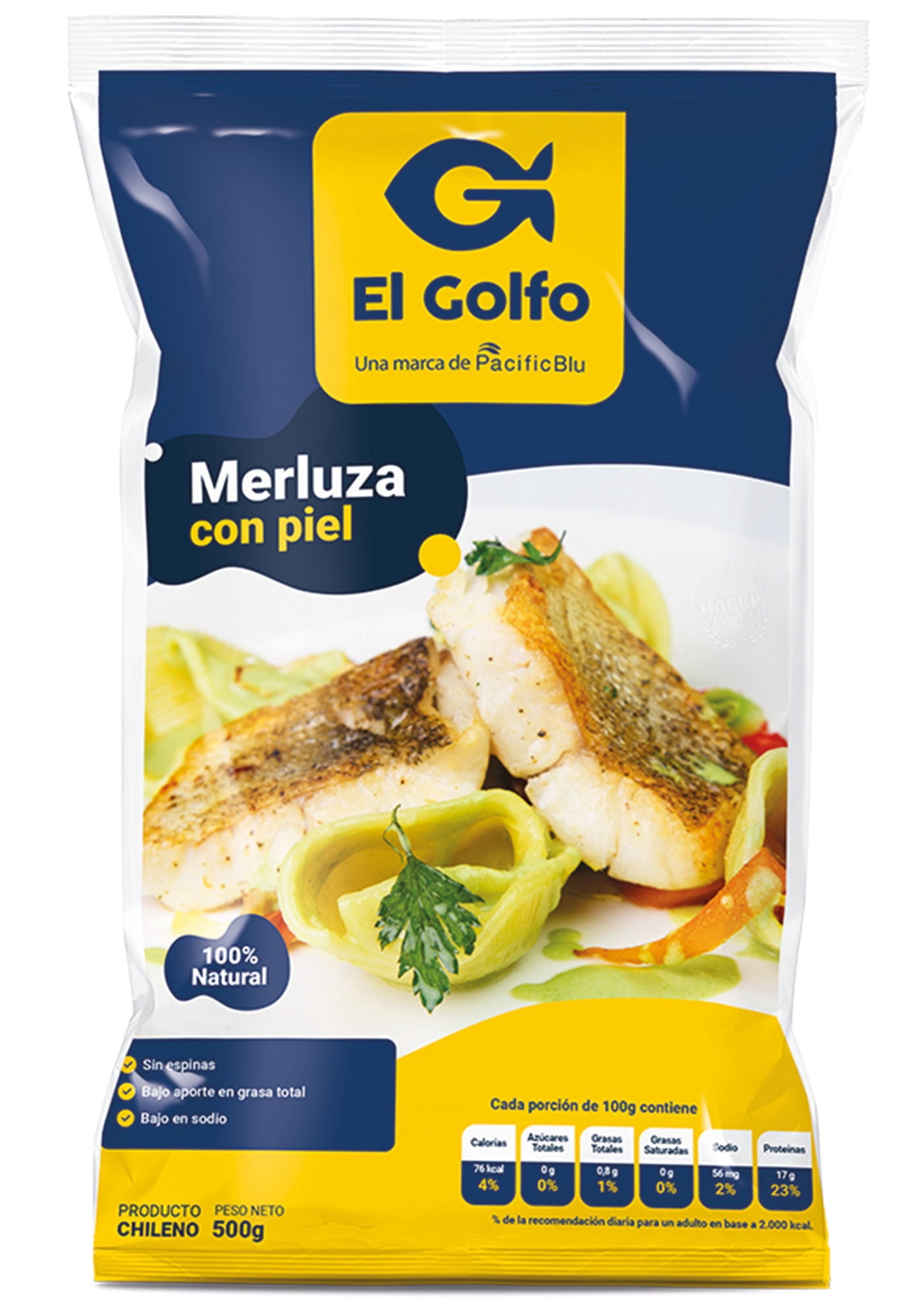 Merluza Filete Con Piel Bolsa 500 g El Golfo