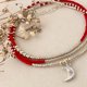 thumbnail image 1 of Maxi Pulsera Miyuki Roja con Luna de Plata y Circón — 3 en 1: pulsera, collar o tobillera, 1 of 4