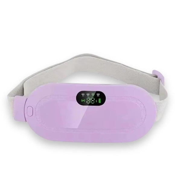 Cinturón Calentador Menstrual Con Masajeador Recargable Portátil Morado