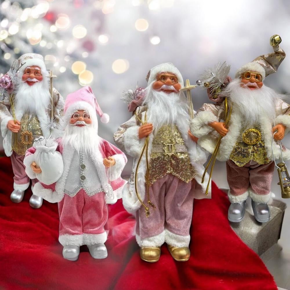 N-ofertas - Viejo Pascuero Adorno Navideño Decorativo 30 Cm Rosado