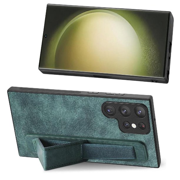 Funda Protectora con Correa para Samsung Galaxy S23 Ultra Resistente a Golpes Verde