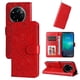thumbnail image 2 of Funda tipo cartera FOXDOCK para Realme 14 Pro , diseño girasol en relieve, cuero PU, cierre magnético, soporte y tarjetero, 2 of 5