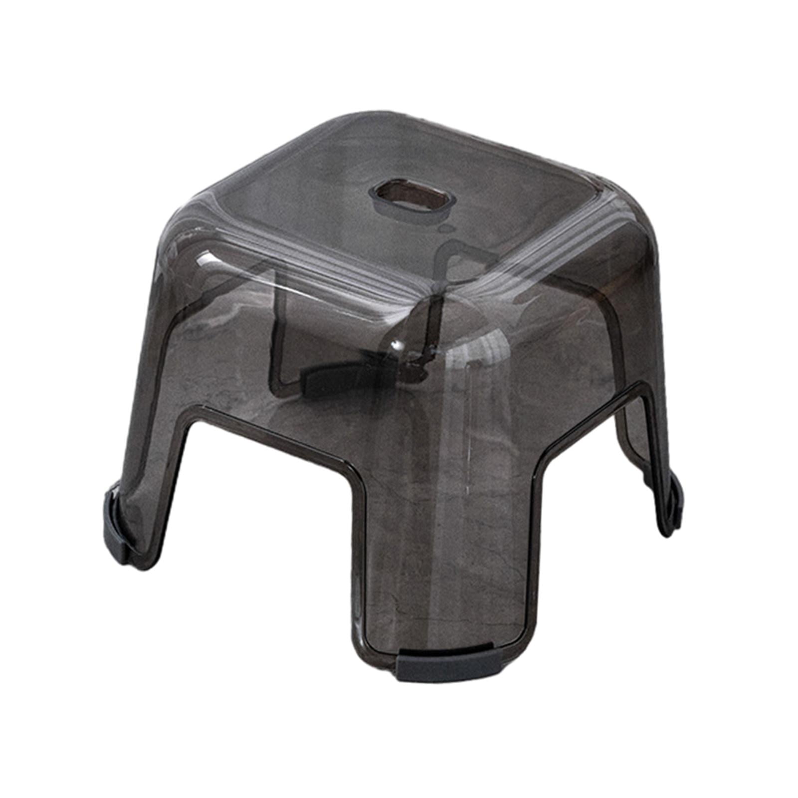 Magideal - Taburete Con Escalón, Banco De Ducha, Taburete Ligero Antideslizante, Taburete Portátil Para Cambiar Zapatos, Taburete Pequeño Para Dormitorio, Cocina , Negro