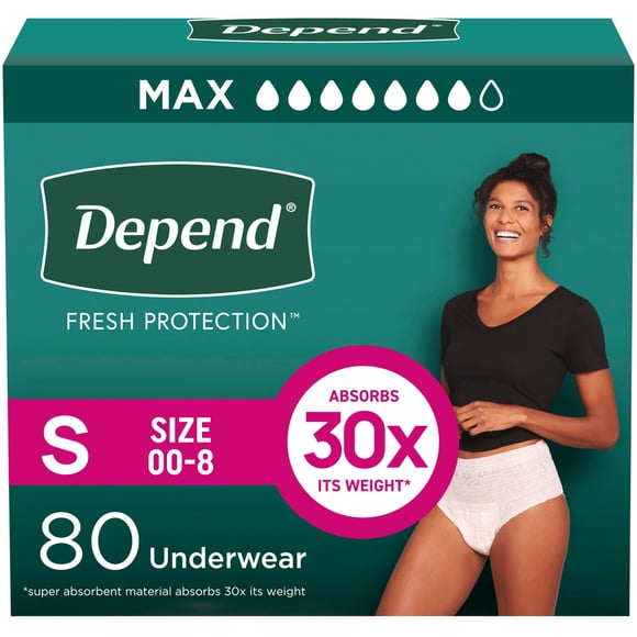 Ropa interior para incontinencia Depend Fresh Protection para mujer S 80u