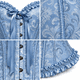 thumbnail image 3 of Corset Estilo Victoriano Con Broches Ajustable Disfraz Mujer celeste L, 3 of 3