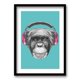 thumbnail image 1 of Cuadro Monkey Headphones 70x50cms, 1 of 1