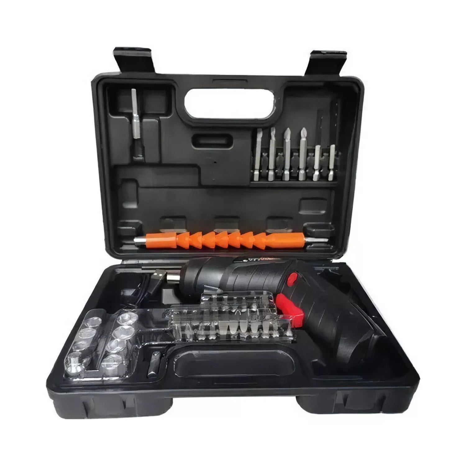 Importclick - Maleta Taladro Destornillador Inalámbrico 3.6 V 45 Accesorios Frecuencia 50 Hz X 60 Hz