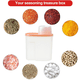 thumbnail image 5 of Recipientes herméticos para almacenar alimentos secos, dispensador de contenedores de almacenamiento de plástico libre de BPA con pico vertedor, taza medidora para cereales, harina y suministros para, 5 of 6
