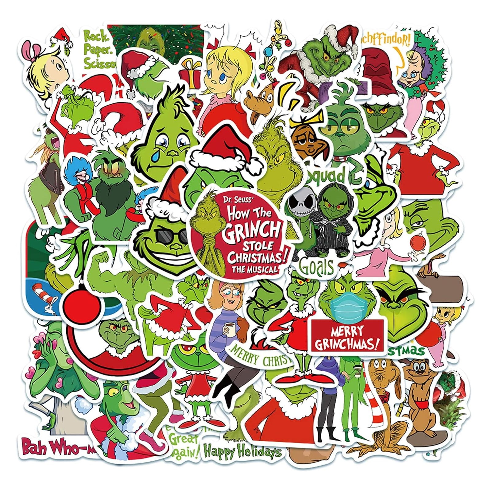 Estoykuku - Set Stickers Calcomonias El Grinch, Odia Navidad