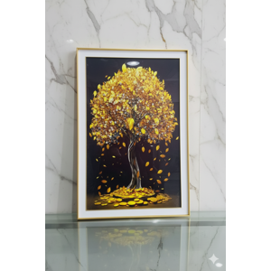 Decostilo - Cuadro Con Arbol Dorado De La Prosperidad 60X90Cm