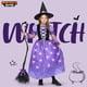 thumbnail image 2 of Disfraz de bruja de Spooktacular Creations para niñas con luz y escoba, 2 of 8
