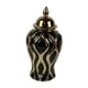 thumbnail image 3 of Tarro De Jengibre De Porcelana, Jarrón De Cerámica Con Tapa Para Fiesta, Hogar, Escritorio, S, Negro Y Dorado, 3 of 5