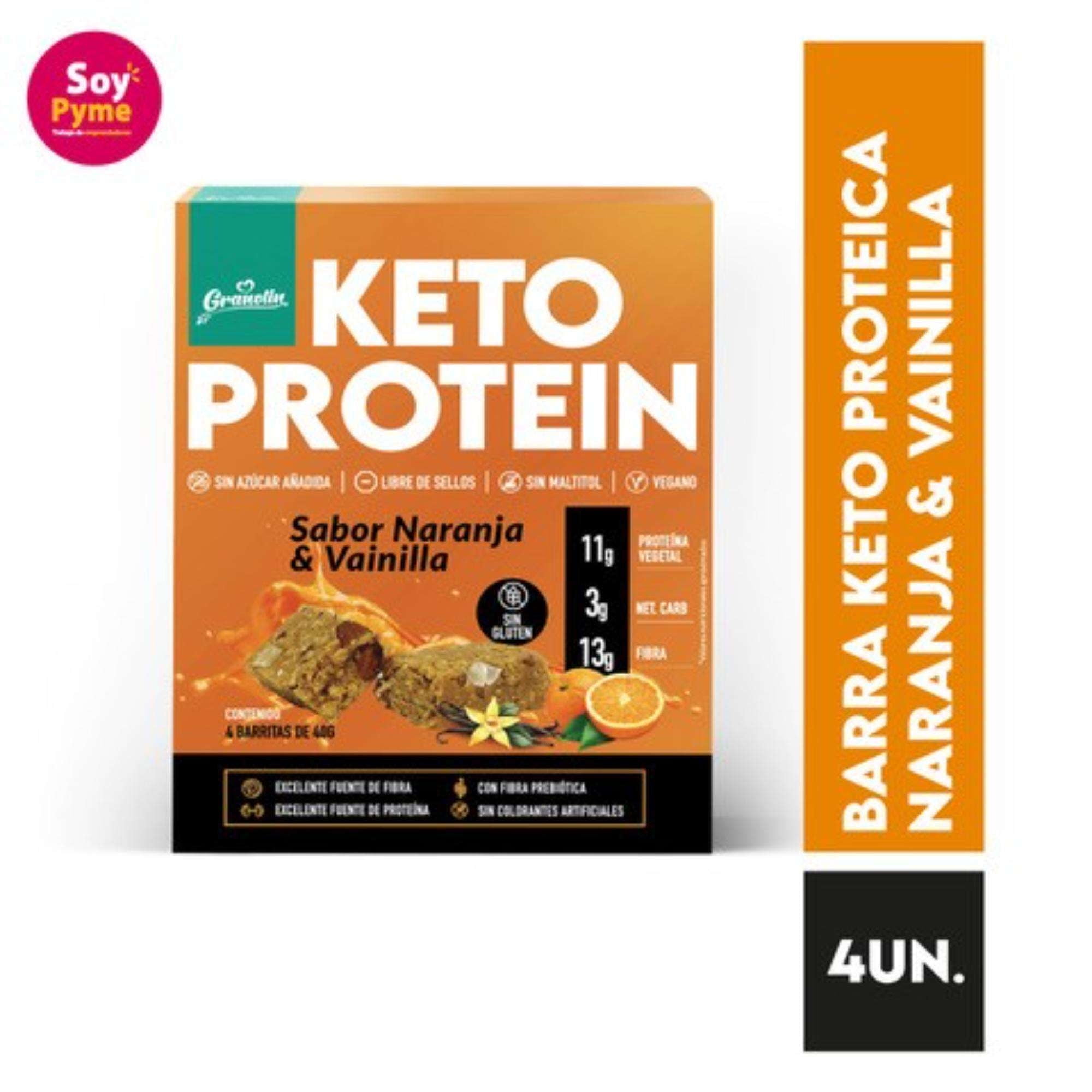 Barra Ketoprotein Sabor Naranja Y Vainilla 160 g Granolin