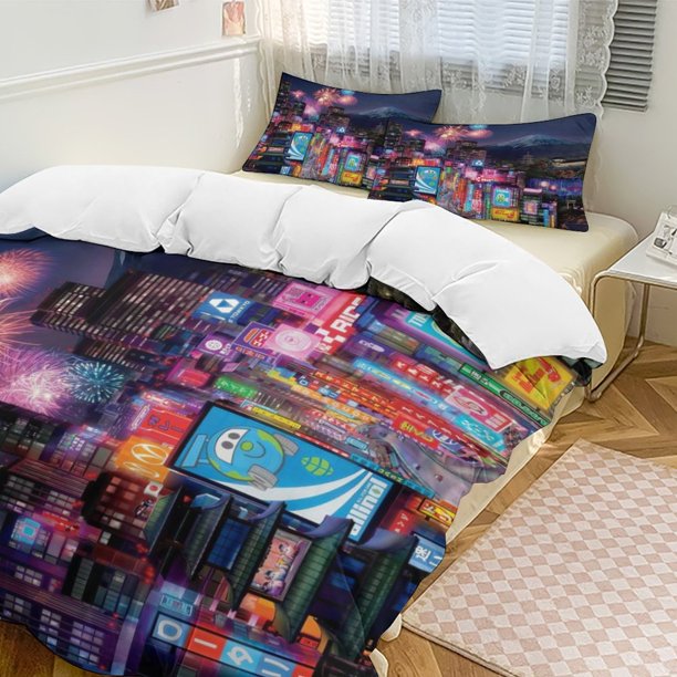 Cars Lightning McQueen Boys 3 Piece Bedding with 1 Duvet Cover And 2 Pillowcases Queen Bed Sheets