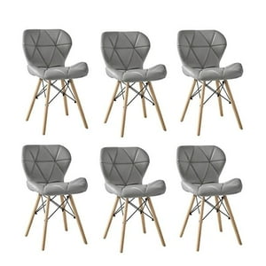 Moadchile - Pack 6 Sillas Radar Eames Grises
