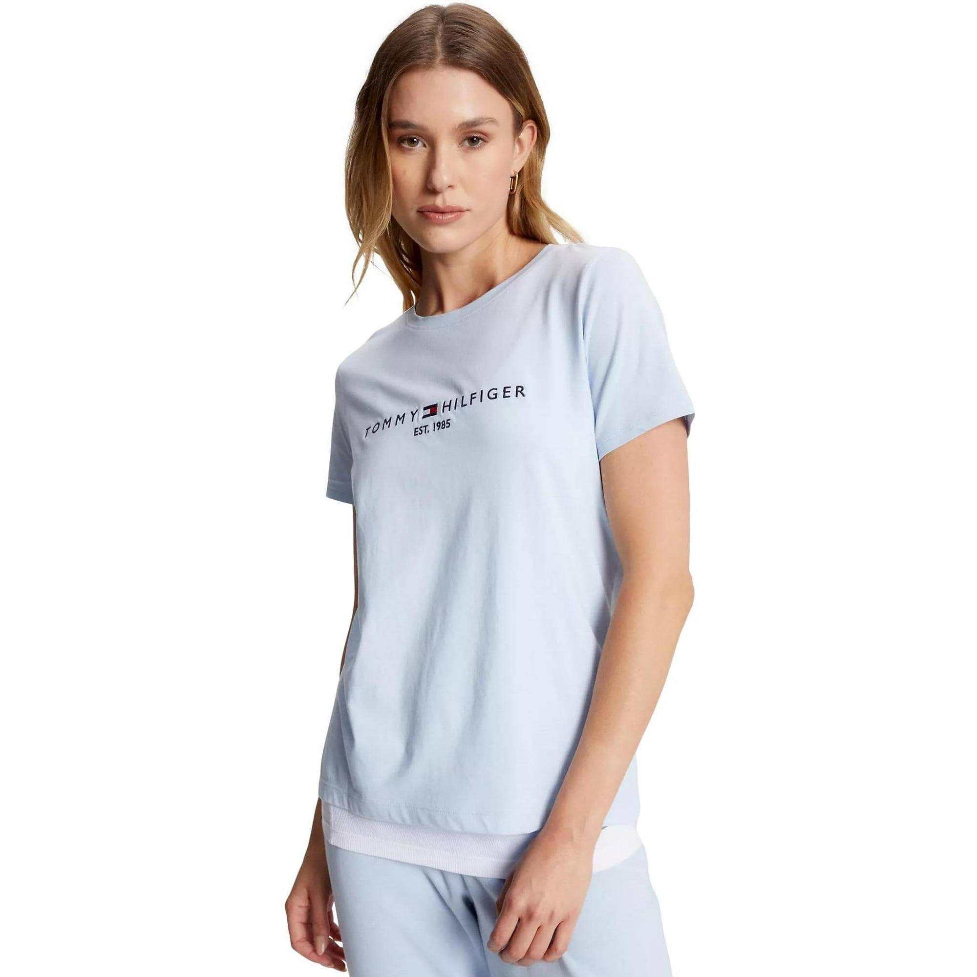 Camiseta Tommy Hilfiger Para Mujer, Corte Regular, Logotipo Bordado