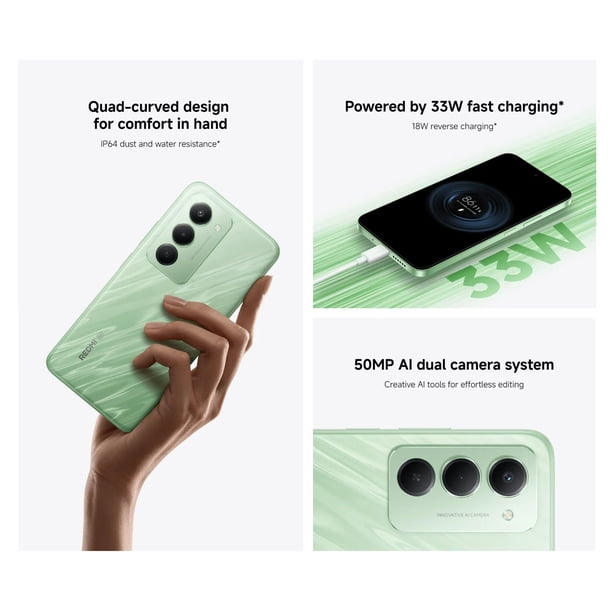 Smartphone Redmi 15 5G NFC 128GB + 4GB RAM desbloqueado verde | Lider