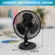 thumbnail image 4 of Ventilador de mesa EZ-CHILL SB-MTSH05-BLK, 30 cm, 3 velocidades, oscilante, negro, 4 of 6
