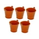thumbnail image 1 of 5 Cubos De Metal Galvanizado, Contenedores Rústicos Para Recuerdos De Fiesta, Resistentes Cubos De Hielo Naranjas, 1 of 5