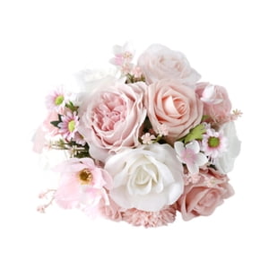 Bothyi - Ramo De Novia, Decoración, Accesorios Para Fotos, Ramo Para Aniversario, Festival, Fiesta, Rosa Y Blanco