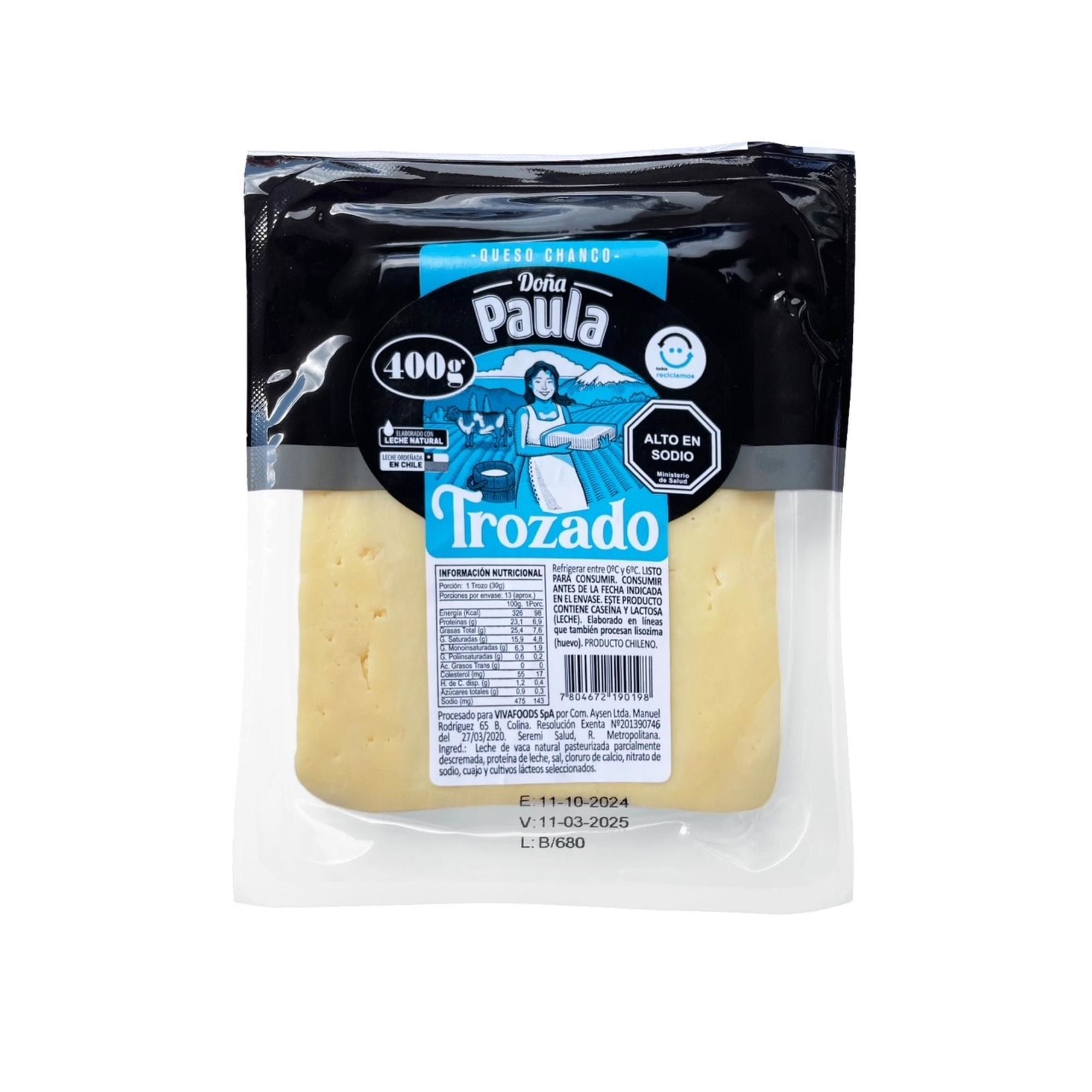 Queso Chanco Trozo 400 g Doña Paula